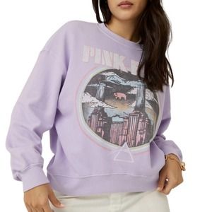DAYDREAMER NWOT Pink Floyd Animals Tour 77 Crew Sweatshirt Lilac Haze Revolve M